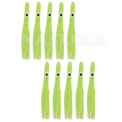 Силиконови октоподи Filstar Shirasu, Chartreuse Glitter, 10 бр.