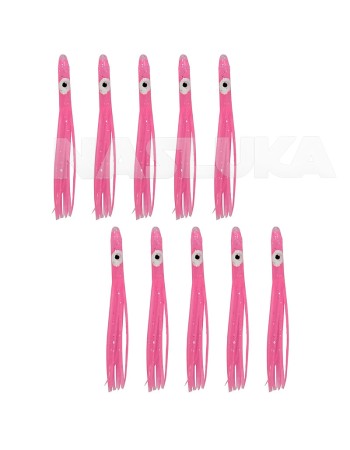 Силиконови октоподи Filstar Shirasu, Pale Pink Glitter, 10 бр.