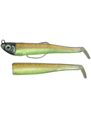 Комплект от Две тела с Джиг глава и Кука GT-Bio Roller Shad Combo, Clear Wagasagi