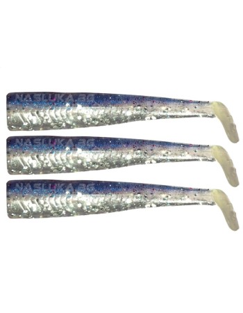 Комплект силиконови тела GT-Bio Roller Shad, Blue Shiner