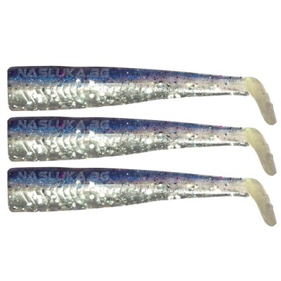 Комплект силиконови тела GT-Bio Roller Shad, Blue Shiner