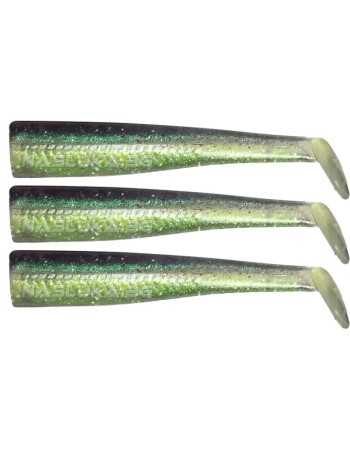 Комплект силиконови тела GT-Bio Roller Shad, Ghost Anchovy
