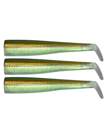 Комплект силиконови тела GT-Bio Roller Shad, Kaki Kamaleo