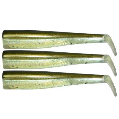 Комплект силиконови тела GT-Bio Roller Shad, Kaki Sandeel