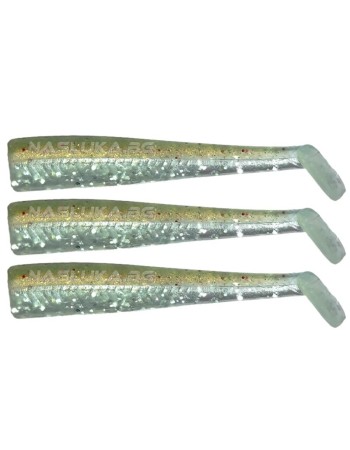 Комплект силиконови тела GT-Bio Roller Shad, Kaki Shiner