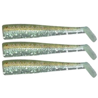Комплект силиконови тела GT-Bio Roller Shad, Kaki Shiner