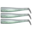 Комплект силиконови тела GT-Bio Roller Shad, White Shad