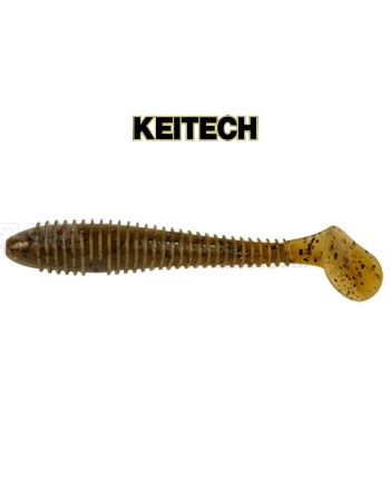 Силиконови примамки в пакет Keitech Swing Impact 5 см, 12 бр., цвят 401T Green Pumpkin/Chartreuse