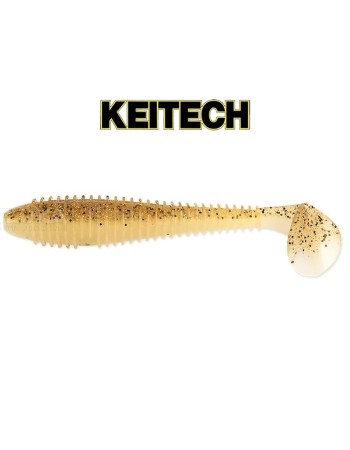 Силиконови примамки в пакет Keitech Swing Impact 7.6 см, 10 бр., цвят LT37 Golden Shiner