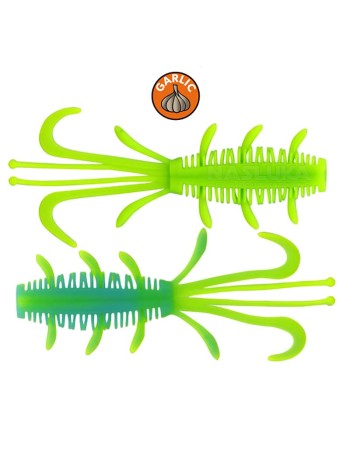 Силиконови примамки за риболов на пъстърва Kinetic NYX Baby Blue/Chartreuse 6.5 см, 10 бр.