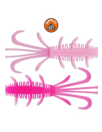 Силиконови примамки за риболов на пъстърва Kinetic NYX White/Pink 6.5 см, 10 бр.