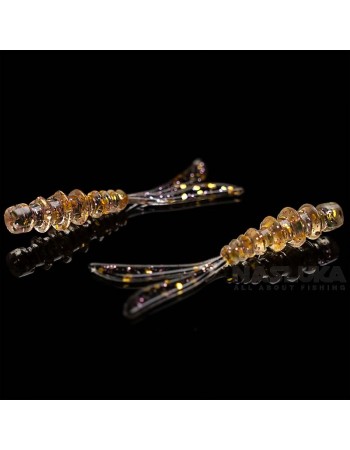 Силиконови примамки Linkor Essential Basics Diplura Sunny Peach, аромат, Krill, 4 см, 12 бр.