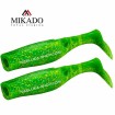 Сет от 2 броя силиконови шадове Mikado Fishunter, Fluo Mix, цвят Green