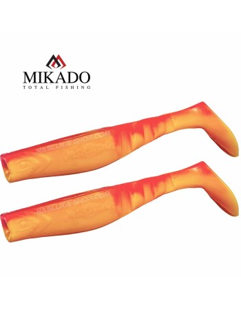 Сет от 2 броя силиконови шадове Mikado Fishunter, Fluo Mix, цвят Flame