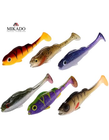 Микс от силиконови шадове Mikado Real Fish Perch 6.5 см, 6 бр.