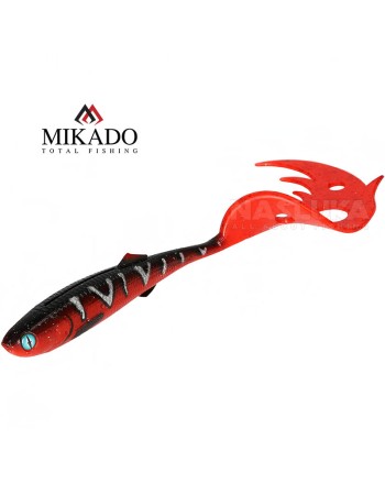 Сет от 4 силиконови примамки Mikado Sicario Pike Tail 8.5 см, цвят Red Tiger