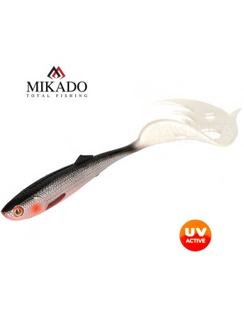 Сет от 4 силиконови примамки Mikado Sicario Pike Tail 8.5 см, цвят Roach