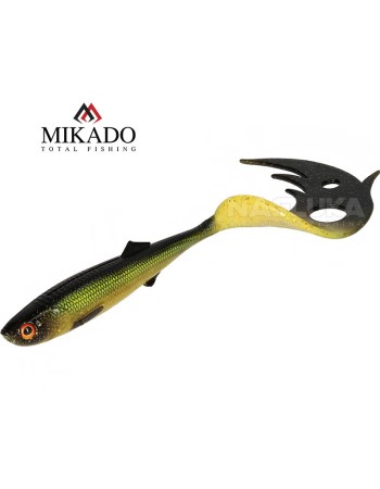 Сет от 4 силиконови примамки Mikado Sicario Pike Tail 8.5 см, цвят Tench
