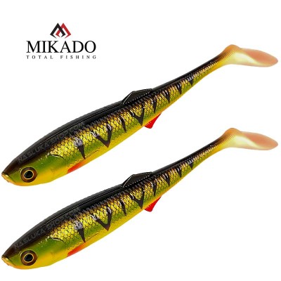 Сет от 2 бр. силиконови шадове Mikado Sicario 18 см, цвят Bloody Perch