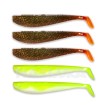 Сет силиконови шадове Quantum Q-Paddler Shad, UV Power Mix, 10 см, 5 бр.
