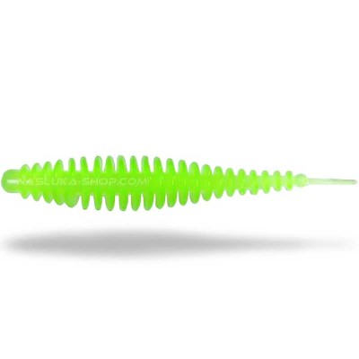 Силиконови ароматизирани примамки Magic Trout T-Worm I-Tail, Neon Green