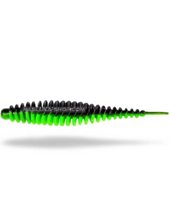 Силиконови ароматизирани примамки Magic Trout T-Worm I-Tail, Neon Green Black