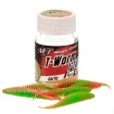 Силиконови ароматизирани примамки Magic Trout T-Worm I-Tail, Neon Green Orange