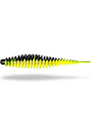 Силиконови ароматизирани примамки Magic Trout T-Worm I-Tail, Neon Yellow Black