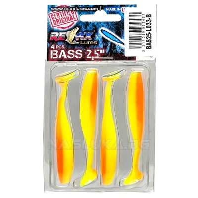 Силиконови примамки Relax Bass 6.5 см, цвят L033, 4 бр.