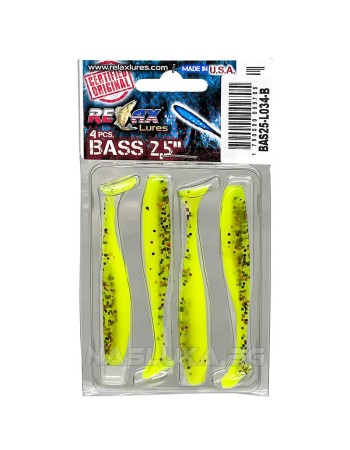 Силиконови примамки Relax Bass 6.5 см, цвят L034, 4 бр.