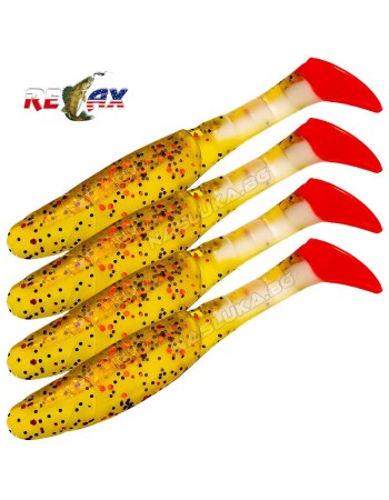 Комплект от 4 бр. силиконови шадове Relax Kopyto BLS4L 10 см, цвят 422