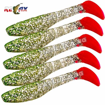 Комплект от 5 бр. силиконови шадове Relax Kopyto BLS3 7.5 см, цвят 125