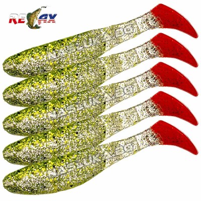 Комплект от 5 бр. силиконови шадове Relax Kopyto BLS3 7.5 см, цвят 362