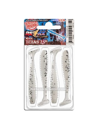 Сет от 4 бр. силиконови примамки Relax Texas Laminat Blister 6 см, цвят L035