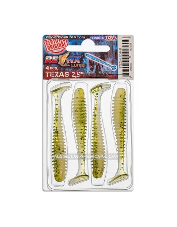 Сет от 4 бр. силиконови примамки Relax Texas Laminat Blister 6 см, цвят L058