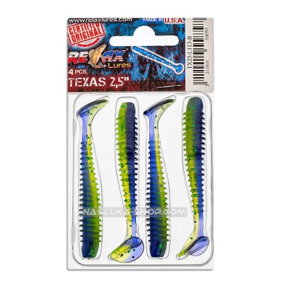 Сет от 4 бр. силиконови примамки Relax Texas Laminat Blister 6 см, цвят L113