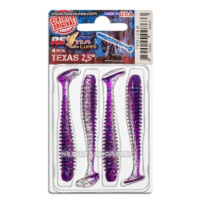 Сет от 4 бр. силиконови примамки Relax Texas Laminat Blister 6 см, цвят L318