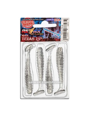 Сет от 4 бр. силиконови примамки Relax Texas Laminat Blister 6 см, цвят L720