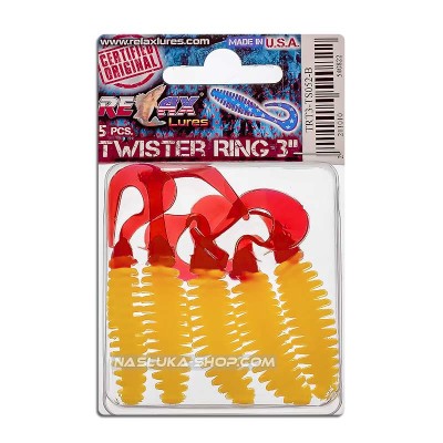 Сет от 5 бр. силиконови примамки Relax Turbo Twister Standard Blister 6.5 см, цвят TS052