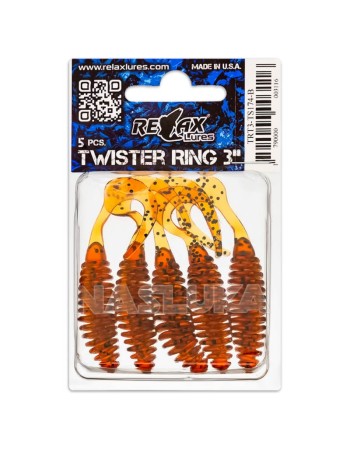 Силиконови туистери Relax Turbo Twister Standard 6.5 см, цвят TS101, 5 бр.