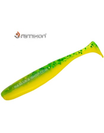 Сет от 5 бр. силиконови шадове Remixon Look Shad 9 см, цвят Lime Yellow