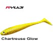 Силиконови шадове Ryuji Panic Shad 9 см, 3 бр., цвят Chartreuse Glow
