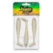 Силиконови шадове Ryuji Panic Shad 9 см, 3 бр., цвят Pearl White Glow