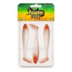 Силиконови шадове Ryuji Panic Shad 9 см, 3 бр., цвят Red Head UV