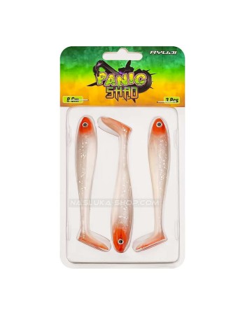 Силиконови шадове Ryuji Panic Shad 9 см, 3 бр., цвят Red Head UV
