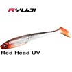 Силиконови шадове Ryuji Panic Shad 9 см, 3 бр., цвят Red Head UV