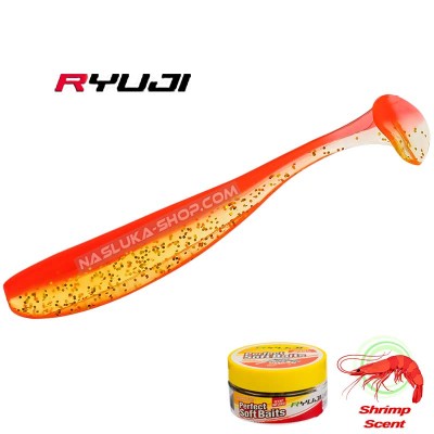 Ароматизирани силиконови шадове Ryuji Perfect Baits BT, цвят C, 7 см, 10 бр.
