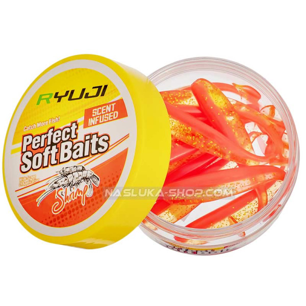 Ароматизирани силиконови шадове Ryuji Perfect Baits BT, цвят C, 7 см, 10 бр. — снимка 3