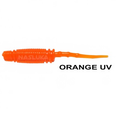 Силиконови примамки Ryuji Rock Worm 4 см, 12 бр., цвят Orange UV