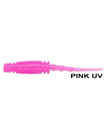 Силиконови примамки Ryuji Rock Worm 4 см, 12 бр., цвят Pink Glow